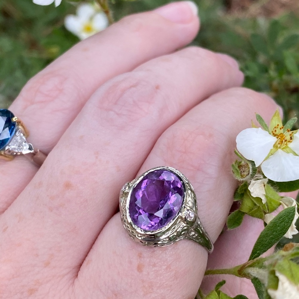 Antique Art Deco Amethyst Ring